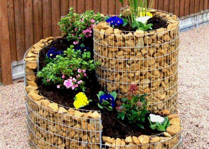 gabion cage planter