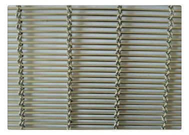 Stainless Steel Architecture Facade Woven Metal Mesh For Building Plain Weave Style