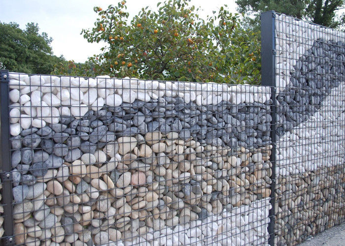 Flexible Decorative Gabion Baskets / Gabion Stone Fence 1 5 Meter Length