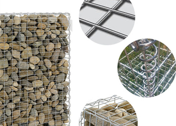 Stable Galvanized Gabion Baskets 2.0 4.0 mm Wire Diameter for Feature