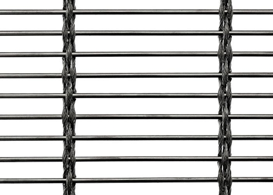 Architectural Wall Cable Decorative Wire Mesh Woven Panels SS 304