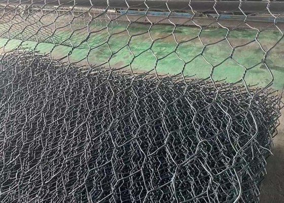 ECO Friendly 60mmx80mm Green PVC Coated Gabion Wire Mesh For Slope Paving