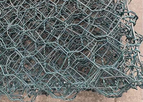 Galfan High Tension 60x80mm 2.4mm Gabion Wire Mesh For River Course Protection