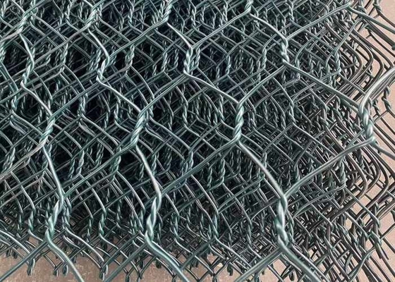 Heavy Duty Galfan 80x100mm 2.4mm Gabion Wire Mesh As Erosion Protection Structure