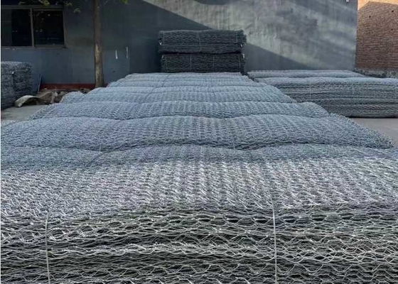 Galvanized Steel Wire 1m-6m Hexagonal Gabion Baskets For Water Soil Bridge Protection