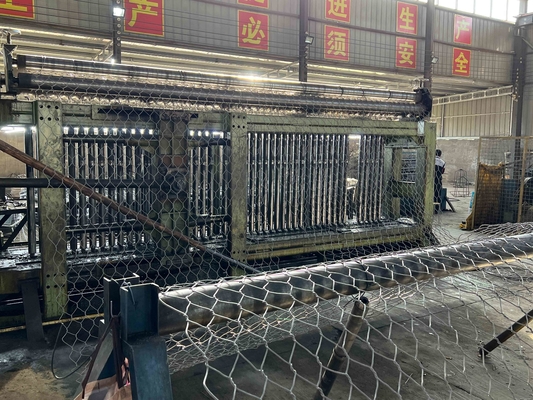 Galfan Gabion Baskets 2x1x1m Woven Mesh 80x100mm Hole Size