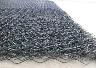 Flexible PVC Coated Gabion Box / Wire Mesh Gabion Basket For Road Protection