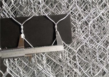 Architecture Stone Cage Wire Mesh Anti Corrosive Galfan Coated Steel