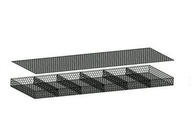 60x80mm Double Twisted Hexagonal Gabion Mattress 2.0-4.0mm Wire