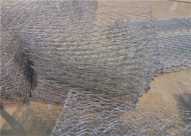 Heavy Galfan Coated Woven Wire Mesh 100 * 120 Mm / 120 * 150 Mm Size