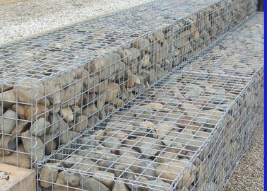 Hot Dipped Welded Mesh Gabions , Square Wire Mesh For Erosion And Flood Control