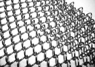 Flexible Decorative Wire Mesh , Stable Stainless Steel Chain Mesh Curtain