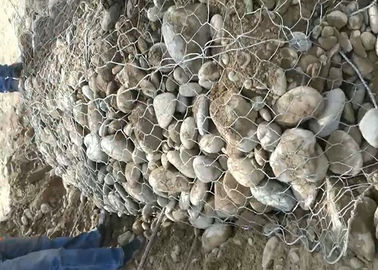 Sack Stone Wall Wire Cage Gabion Columniform Bag Woven Mesh ISO9001 Approved