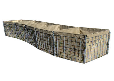 Green Or Brown Hesco Barriers For Military Protection / Flood Control Retaining Wall