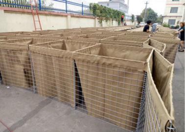 Galvanized Welded Military Hesco Barriers Bastion With Sand For Defence