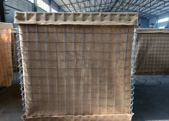 Military Sand Barriers 4mm Spiral Zn Coated 2mm Geotextile
