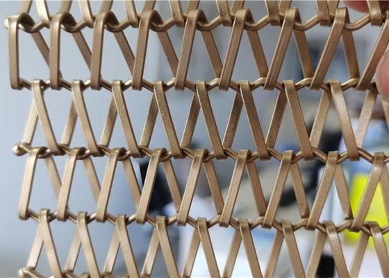 Aluminum Flexible Aperture Strength Corrosion Resistant Decorative Wire Mesh