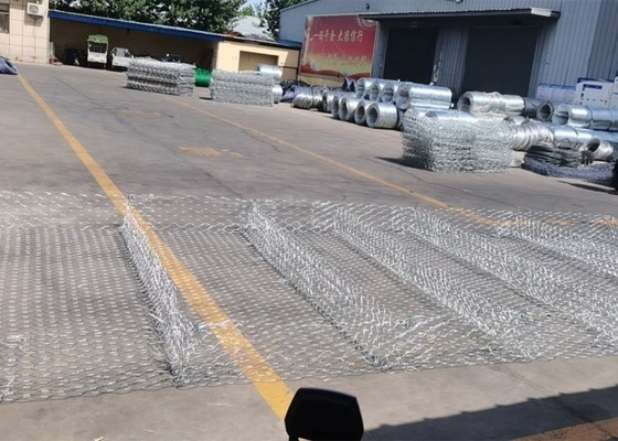 Hexagonal  Gabion Mattress Double Twisted Woven Mesh Gabions Galfan Coated