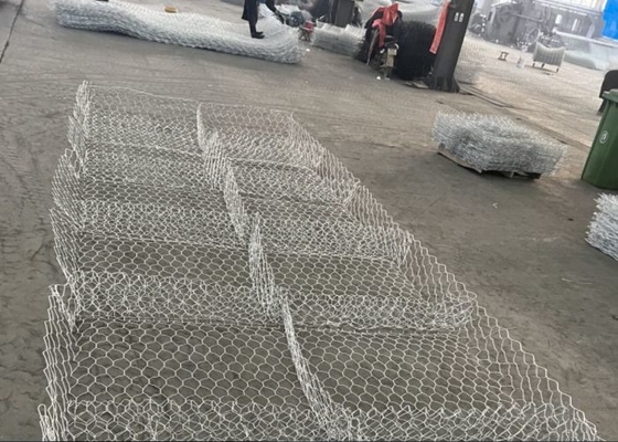 Heavy Hot Dip Galvanized Gabion Mattress 60x80mm Hexagonal Mesh