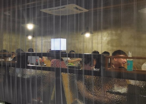 Architectural Metal Mesh Curtain 2mm Wire Diameter 40-85% Open Area