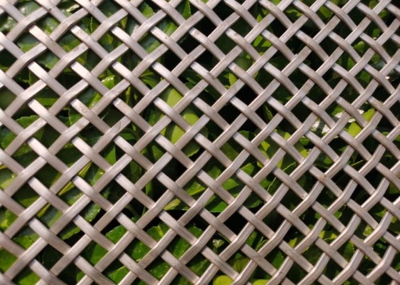 Woven SS 316 Decorative Metal Mesh Screen 3.4x1.1mm Rod Dia