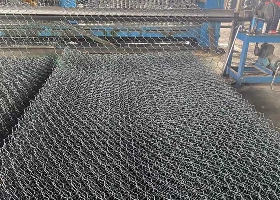 PVC Coated Gabion Wire Mesh 80mmx100mm Hexagonal Hole for Slope Paving