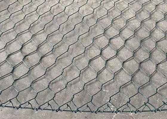 Silver Galvanized Gabion Wire Mesh For Retaining Wall System 80mmx100mm