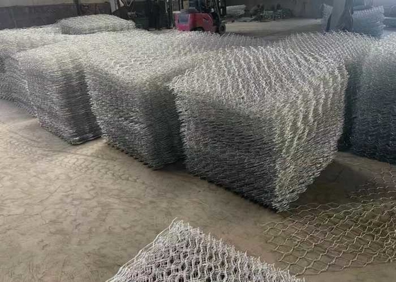 Tensile Strength Gabion Mattresses with Green PVC Coating