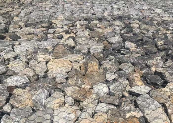 Tensile Strength Gabion Mattresses with Green PVC Coating