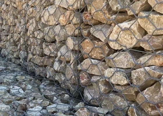 2*1*1m 245gsm Galvanized Wire Gabion Baskets Durable Construction