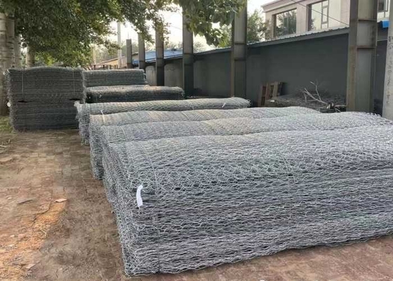 Pvc Coated Garden 2x1x1m  Gabion Mattress Baskets For Water Conservancy Project