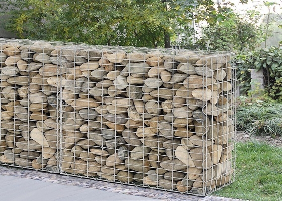 High Duty Corrosion Resistant Galvanized Gabion Box For Garden Decoration