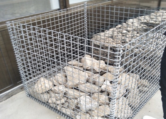Galvanized Steel Wire Gabion Baskets 60x80mm Mesh for Retaining Walls