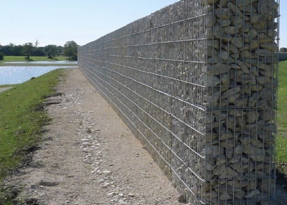 4.0mm Wire Diameter Galvanized Welded Gabion Box As Retaining Gabion Wall