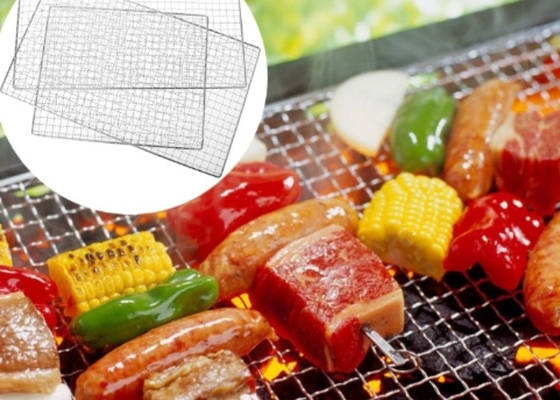 304 Stainless Steel BBQ Grill Mesh 12x12 Inch Nonstick