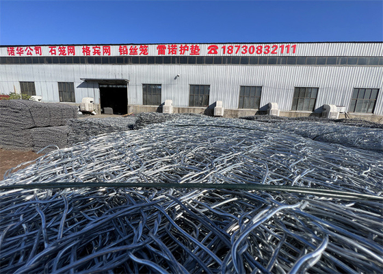 Galvanized Gabion Box 1m-2m Width 80x100mm Mesh Size