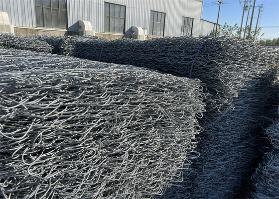 Galvanized Hexagonal Braided Gabion Baskets For Water And Soil Protection, Bridge Protection