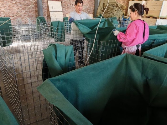 Zinc Coated itary  Barriers 4mm-5mm Spiral Dia with Heavy Duty 2mm Non woven Polypropylene