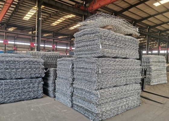 Heavy Duty Hexagonal metal wire gabion walls Corrosion Resistance Zinc Coating 240g/m2