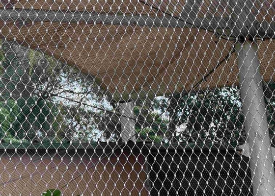 Stainless Steel 316 Rope Mesh Netting with Ferrule Connections for Zoo Animal Birds