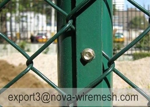 Tensile Strong Chain Link Fence Mesh Galvanized PVC Coated