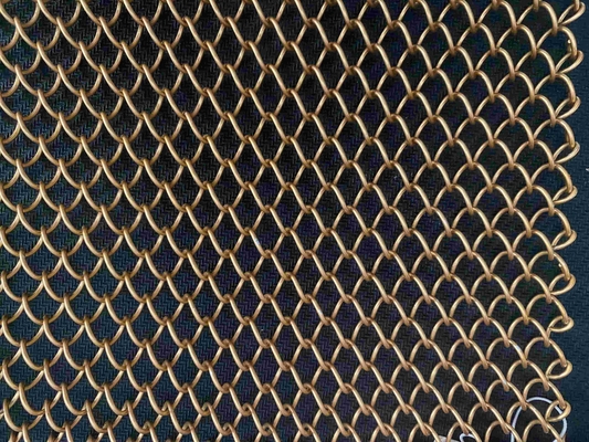 Baking Varnish Decorative Wire Mesh Shiny Silver Metal Coil Curtain