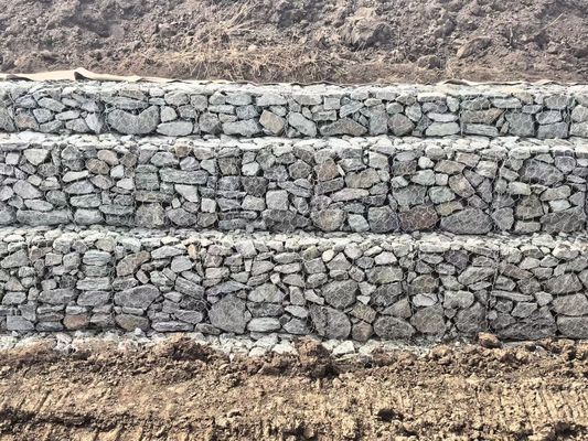 Flood Bank or Guide Bank Gabion Mesh with Wire Diameter 2.0mm-4.0mm