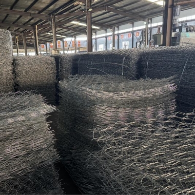 Galvanized Gabion Basket 2x1x1m Double Twisted Steel Mesh 2.7mm Wire