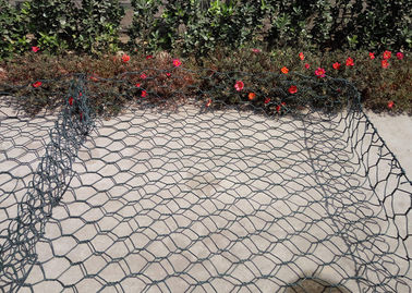 Low Carbon  Gabion Mattress Galvanized / Galfan / PVC Coated Surface Treatment