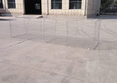 Double Twist Metal Gabion Baskets Galfan Coated Surface Treatment Gabion Mattress