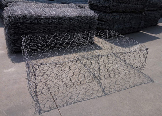 2-4mm Double Twisted Hexagonal Gabion Basket 3x1x1m Galvanized Mesh For Slope Protection