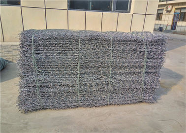 80mmx100mm Mesh Size PVC Coated Hot Dipped Galvanized Gabion Cages For Sturdy Construction