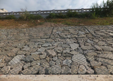 Erosion Control  Gabion Mattress / Woven Mesh Gabions Pvc Coated