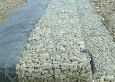 Erosion Control  Gabion Mattress / Woven Mesh Gabions Pvc Coated